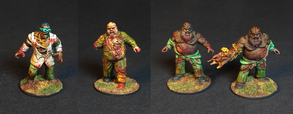Completed painting Anvil Industry zombies mixed with swamp and lab infected